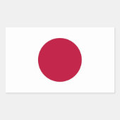 Aufkleber mit der Flagge Japans (Vorderseite)