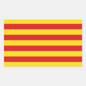 Aufkleber mit der Flagge Kataloniens, Spanien (Vorderseite)