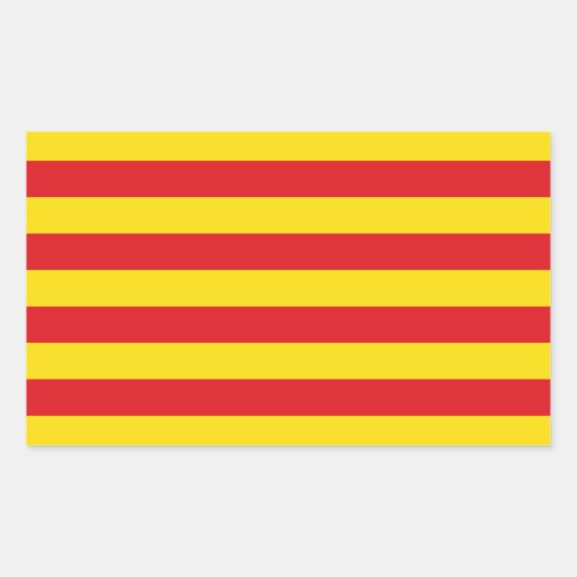 Aufkleber mit der Flagge Kataloniens, Spanien (Vorderseite)