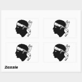 Aufkleber mit der Flagge Korsikas (Blatt)