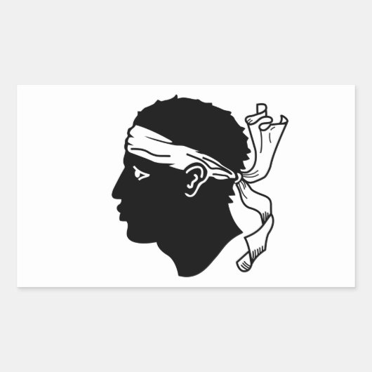 Aufkleber mit der Flagge Korsikas (Vorderseite)