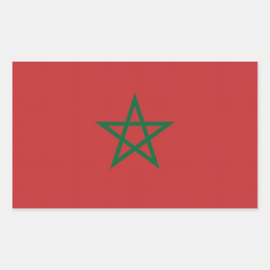 Aufkleber mit der Flagge Marokkos (Vorderseite)