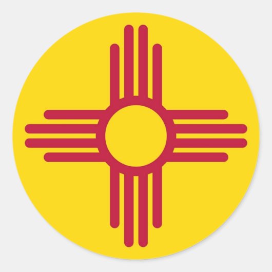 Aufkleber mit der Flagge New Mexico (Vorderseite)