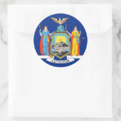 Aufkleber mit der Flagge New Yorks (Tasche)
