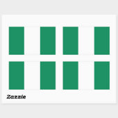 Aufkleber mit der Flagge Nigerias (Blatt)