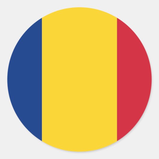 Aufkleber mit der Flagge Rumäniens (Vorderseite)