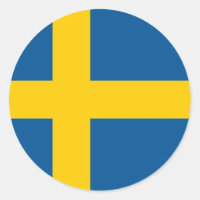 Aufkleber mit der Flagge Schwedens