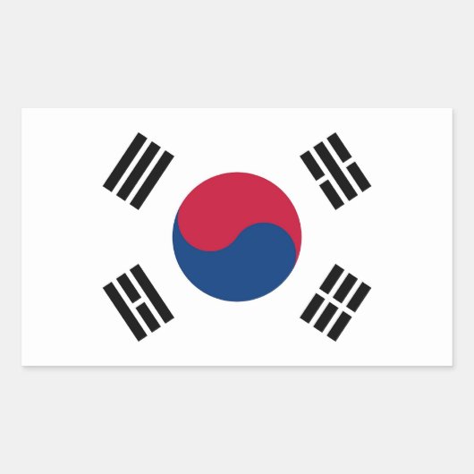 Aufkleber mit der Flagge Südkoreas (Vorderseite)