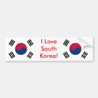 Aufkleber mit der Flagge Südkoreas