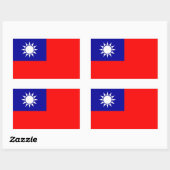 Aufkleber mit der Flagge Taiwans (Blatt)