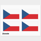 Aufkleber mit der Flagge Tschechiens (Blatt)