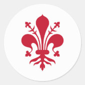 Aufkleber mit der Flagge von Florenz, Italien (Vorderseite)