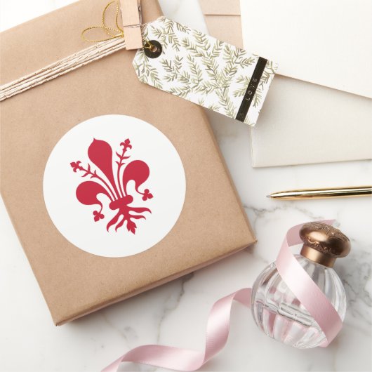 Aufkleber mit der Flagge von Florenz, Italien (Schenken)