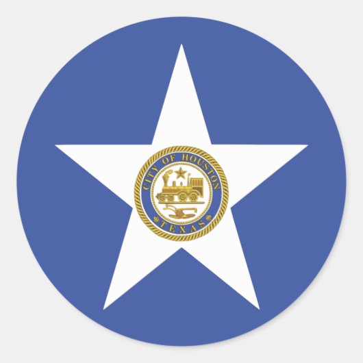 Aufkleber mit der Flagge von Houston, USA (Vorderseite)
