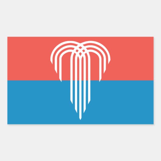 Aufkleber mit der Flagge von Kansas City, USA (Vorderseite)