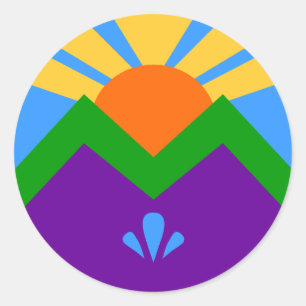 Aufkleber mit der Flagge von Manitou Springs, Colo