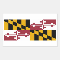 Aufkleber mit der Flagge von Maryland, USA.