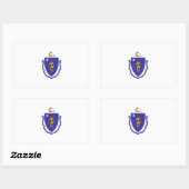 Aufkleber mit der Flagge von Massachusetts (Blatt)