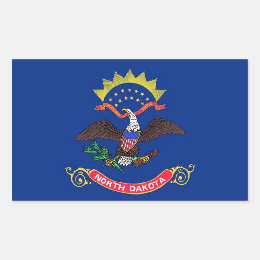 Aufkleber mit der Flagge von North Dakota (Vorderseite)