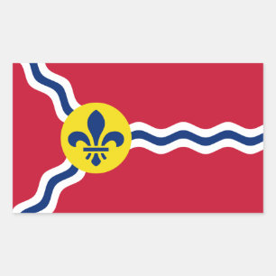 Aufkleber mit der Flagge von St. Louis, Missouri