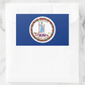 Aufkleber mit der Flagge von Virginia (Tasche)