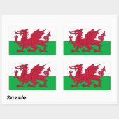 Aufkleber mit der Flagge von Wales (Blatt)