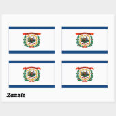 Aufkleber mit der Flagge von West Virginia (Blatt)