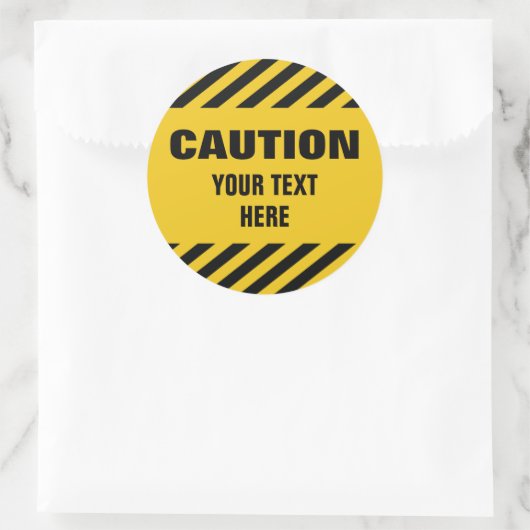 Aufkleber mit einem beliebigen Text (Tasche)