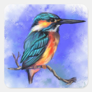 Aufkleber mit Eisvogel