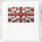 Aufkleber mit englischer Rose Design (Tasche)