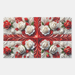 Aufkleber mit englischer Rose Design