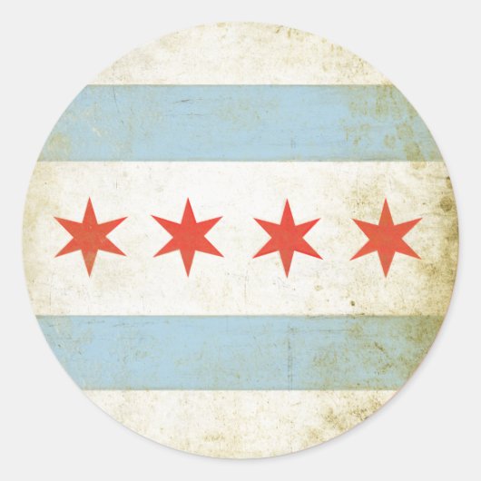 Aufkleber mit Flag-Druck in Chicago (Vorderseite)