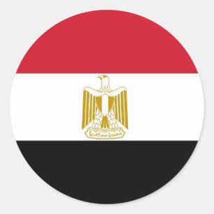 Aufkleber mit Flagge Ägyptens