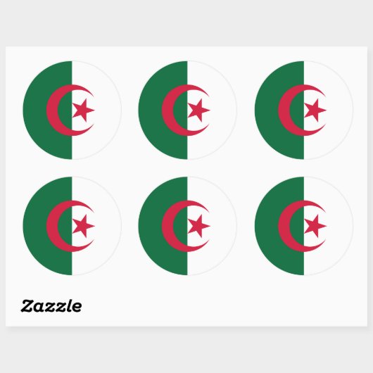 Aufkleber mit Flagge Algeriens (Blatt)