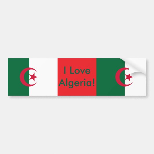 Aufkleber mit Flagge Algeriens Autoaufkleber (Vorne)