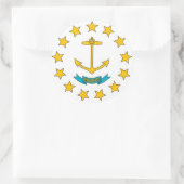 Aufkleber mit Flagge auf der Insel Rhode (Tasche)