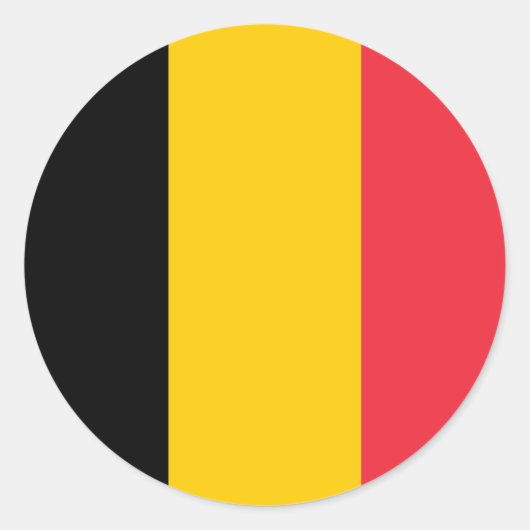 Aufkleber mit Flagge Belgiens (Vorderseite)