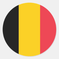 Aufkleber mit Flagge Belgiens