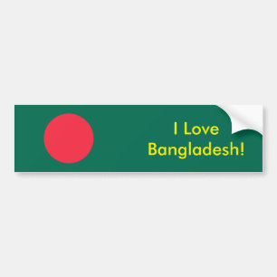 Aufkleber mit Flagge in Bangladesch Autoaufkleber
