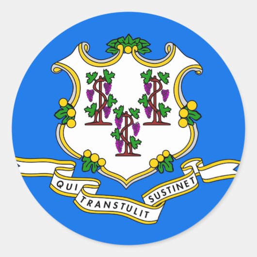 Aufkleber mit Flagge von Connecticut (Vorderseite)