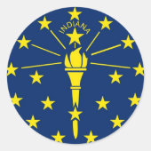 Aufkleber mit Flagge von Indiana (Vorderseite)