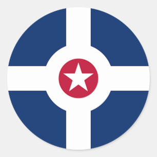 Aufkleber mit Flagge von Indianapolis, USA