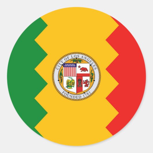 Aufkleber mit Flagge von Los Angeles, Kalifornien (Vorderseite)