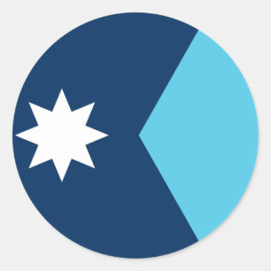 Aufkleber mit Flagge von Minnesota, USA
