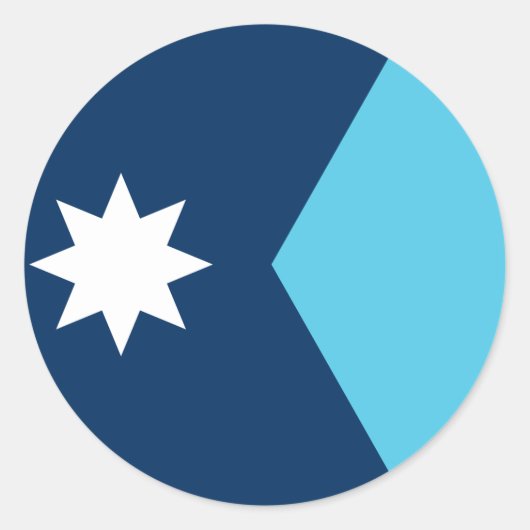 Aufkleber mit Flagge von Minnesota, USA (Vorderseite)