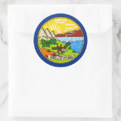 Aufkleber mit Flagge von Montana (Tasche)