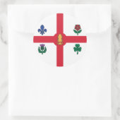 Aufkleber mit Flagge von Montreal, Kanada (Tasche)