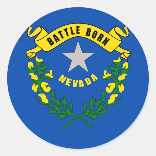 Aufkleber mit Flagge von Nevada (Vorderseite)