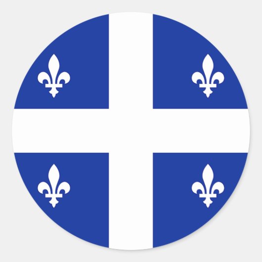 Aufkleber mit Flagge von Quebec, Kanada (Vorderseite)
