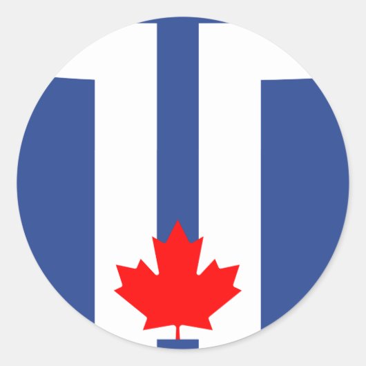 Aufkleber mit Flagge von Toronto, Kanada (Vorderseite)